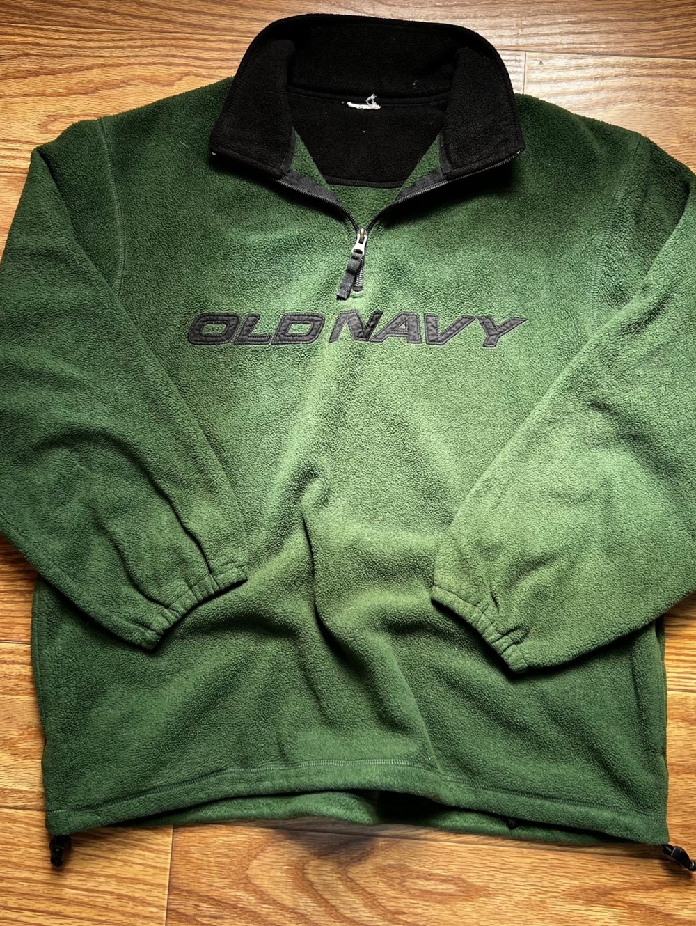 vintage y2k old navy green fleece pullover streetwear skater gorpcore cozy